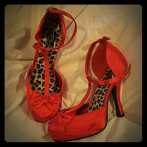 Pin Up Couture Red Heels